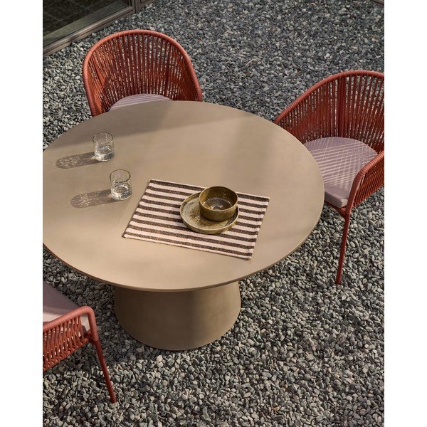 Itai beton kerti étkezőasztal, ⌀ 120 cm  - Kave Home-image-2