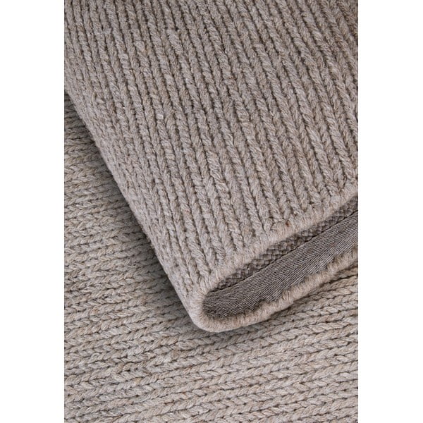 Világosbarna kézi szövésű gyapjú kerek szőnyeg ø 160 cm Francois – Villeroy&Boch-image-3