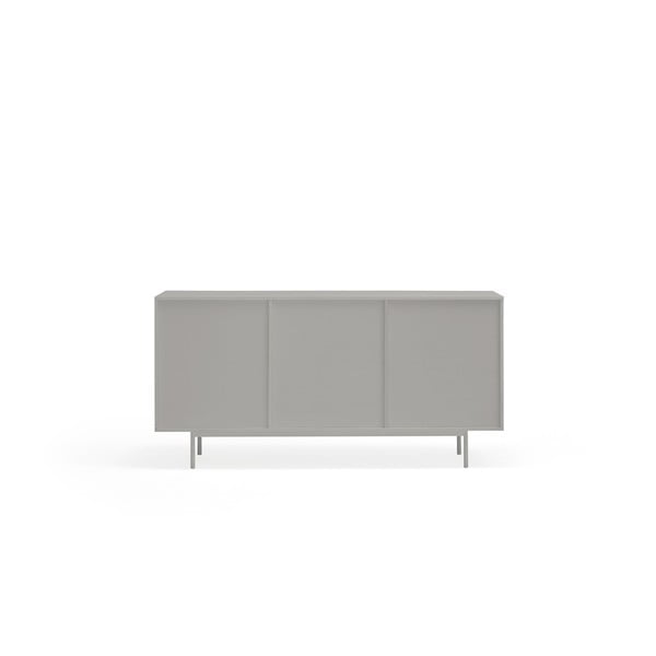 Szürke-natúr színű alacsony komód tölgyfa dekorral 159x80 cm Sierra – Teulat-image-4