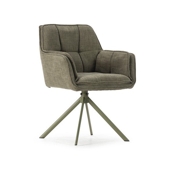 Zöld kárpitozott étkezőfotel szett 2 db-os Keiko – Marckeric