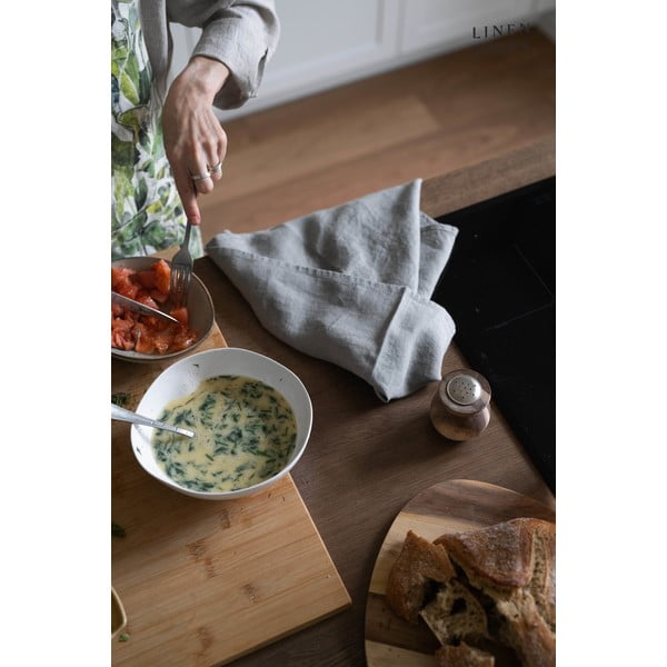 Len konyharuha 45x65 cm Khaki – Linen Tales-image-2