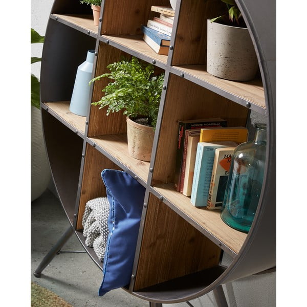 Helia szürke könyvespolc - Kave Home-image-1