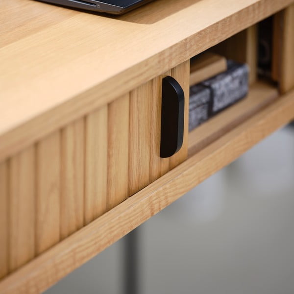 Íróasztal tölgyfa dekorral 60x120 cm Nola – Unique Furniture-image-3