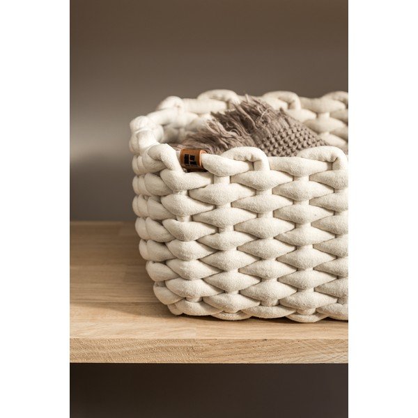 Textil tárolókosár 35x25x14 cm Peach Skin M – Bigso-image-2