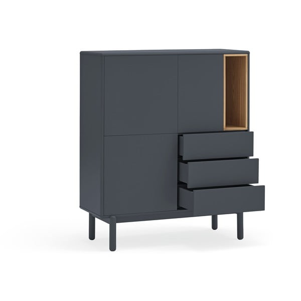 Sötétszürke magas komód 100x120 cm Corvo - Teulat-image-3
