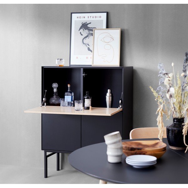 Fekete bortároló szekrény 91x111 cm - Edge - Hammel-image-1