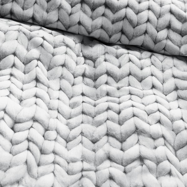 Twirre szürke egyszemélyes pamut ágyneműhuzat , 140 x 200 cm - Snurk-image-2