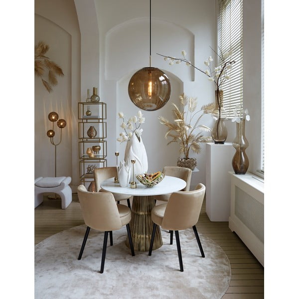 Krémszínű buklé puff Nafya – Light & Living-image-1