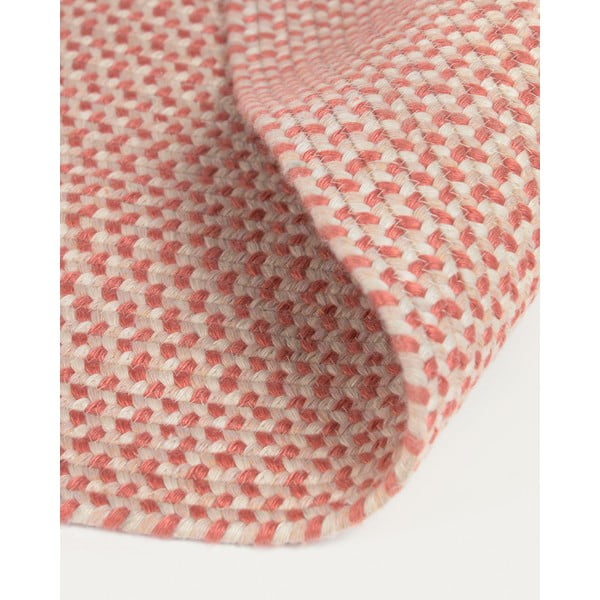 Rózsaszín kerek kültéri-beltéri szőnyeg újrahasznosított szálakból ø 150 cm Rodhe – Kave Home-image-4