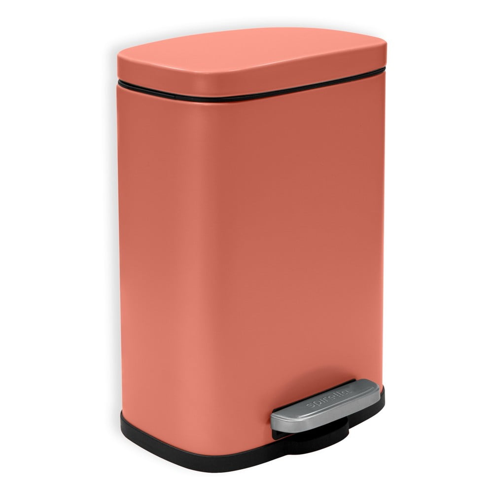 Terrakotta színű acél pedálos szemetes 5 l Akira  Spirella