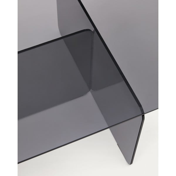 Szürke üveg dohányzóasztal 60x120 cm Zaren – Kave Home-image-3