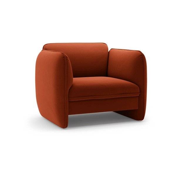 Téglavörös bársony fotel Georgia – Micadoni 