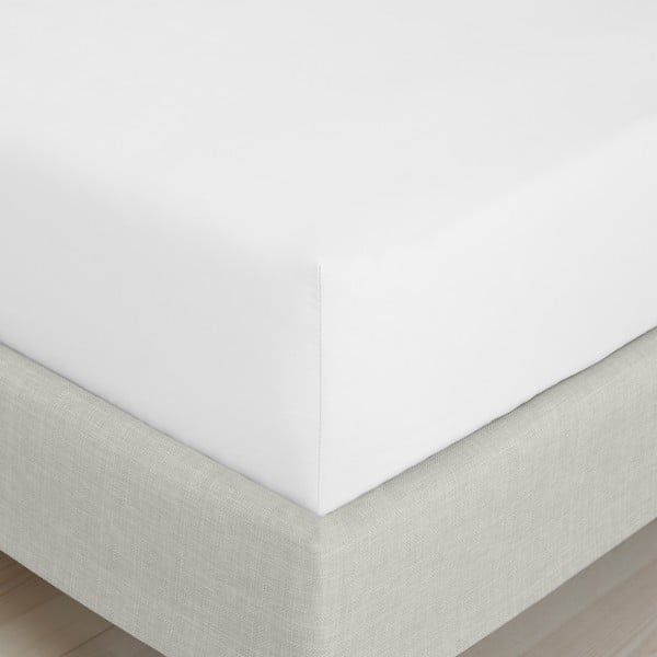 Fehér gumis pamut-perkál lepedő 90x190 cm Cotton Percale – Bianca-image-3