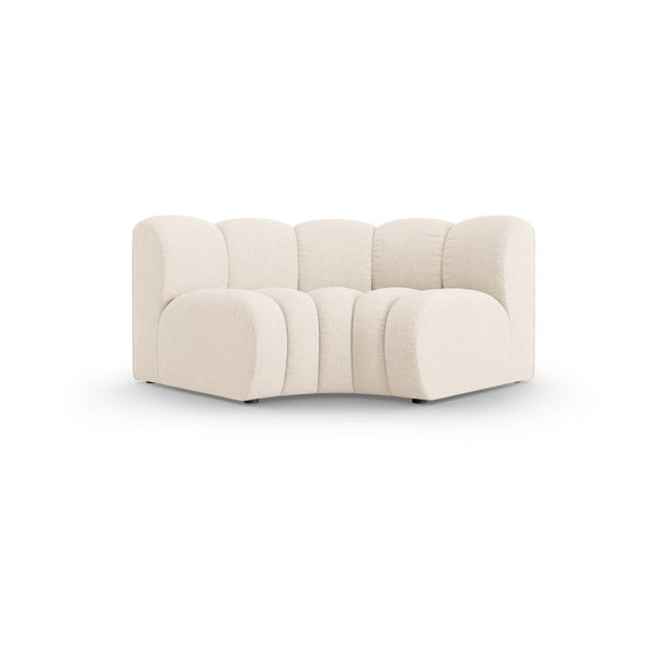 Krémszínű zsenília kanapé modul (variálható sarok) Lupine – Micadoni 