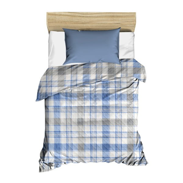Checkers kék steppelt ágytakaró, 160 x 230 cm