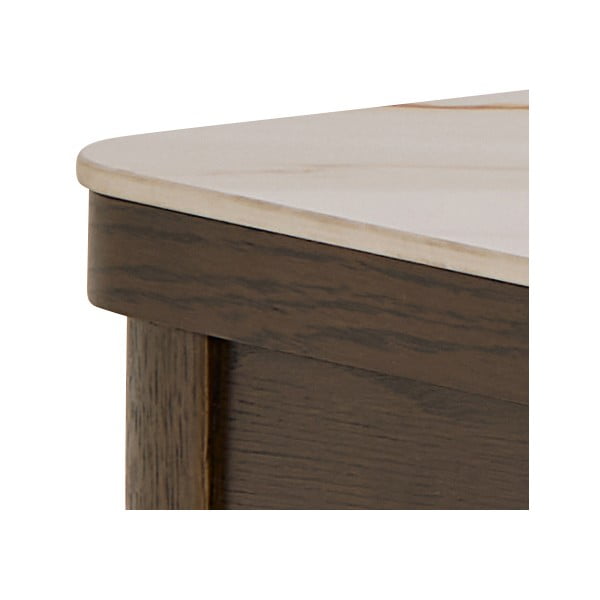 Bézs-sötétbarna konzolasztal kerámia asztallappal 40x100 cm Southampton – Actona-image-4