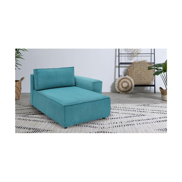 Kék kordbársony kanapé modul (jobb oldali) Nihad modular – Bobochic Paris-image-1