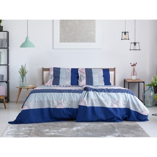 Kék egyszemélyes krepp ágyneműhuzat 140x200 cm Top Class – B.E.S.