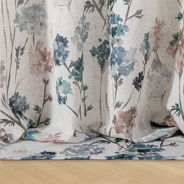 Világoskék-krémszínű függöny 135x250 cm Flosi – Restilo-image-4