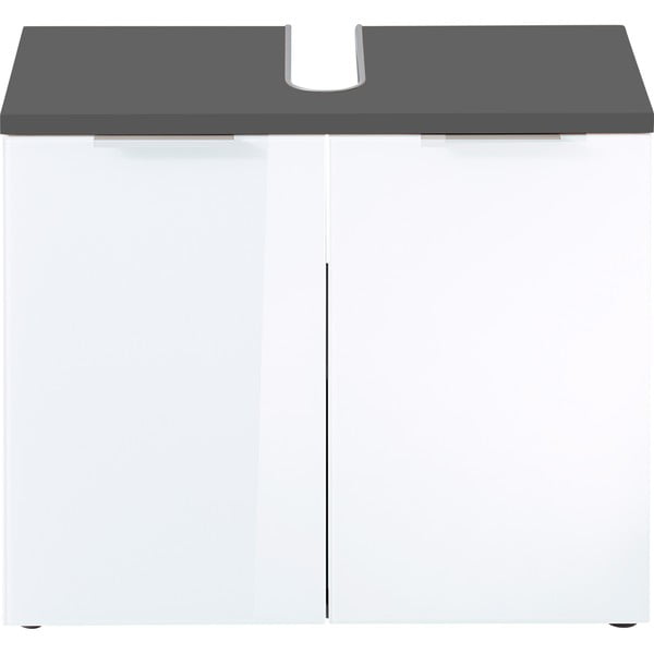 Pescara fehér-szürke szekrény a mosdó alá, szélesség 70 cm - Germania