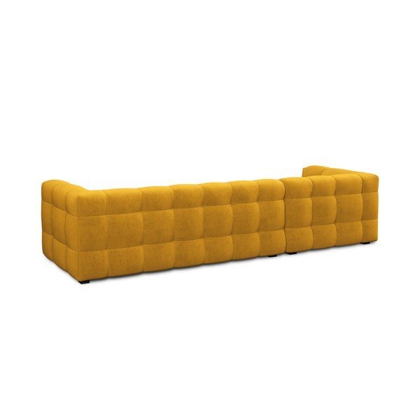 Vesta sárga bársony kanapé, bal oldali - Windsor & Co Sofas-image-4
