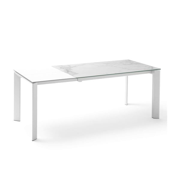 Tamara Blanco szürke-fehér meghosszabbítható étkezőasztal, hossza 160/240 cm - sømcasa