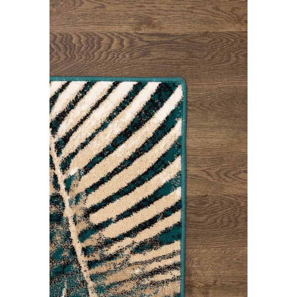 Petróleumkék gyapjú szőnyeg 133x180 cm Areca – Agnella-image-3