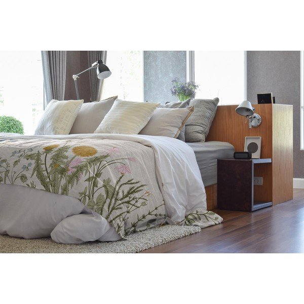 Botanic Herbs pamutkeverék pléd, 170 x 240 cm - Tierra Bella-image-1