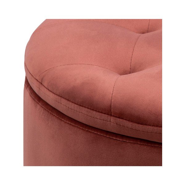 Retina korallrózsaszín bársony puff, ⌀ 60 cm - Actona-image-3