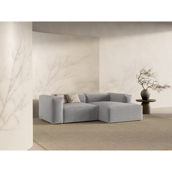 Világosszürke sarokkanapé (jobb oldali-heverő résszel) Bergamo – Cosmopolitan Design-image-1