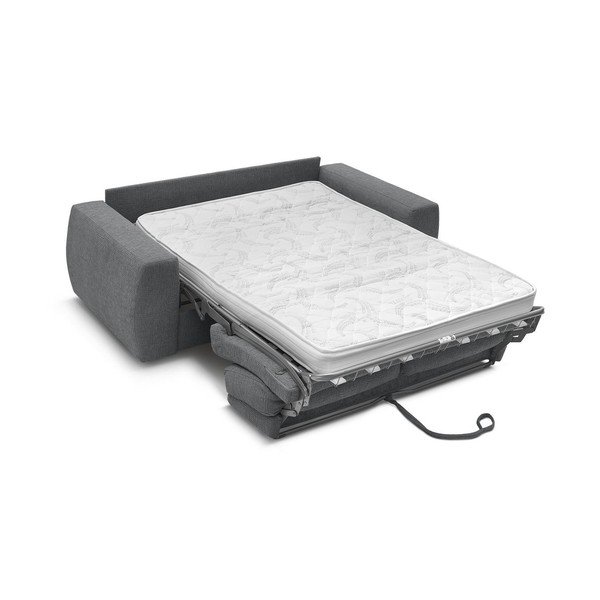 Sötétszürke zsenília kanapé mindennapos alvásra-kinyitható 220 cm Hugo – Bobochic Paris-image-3