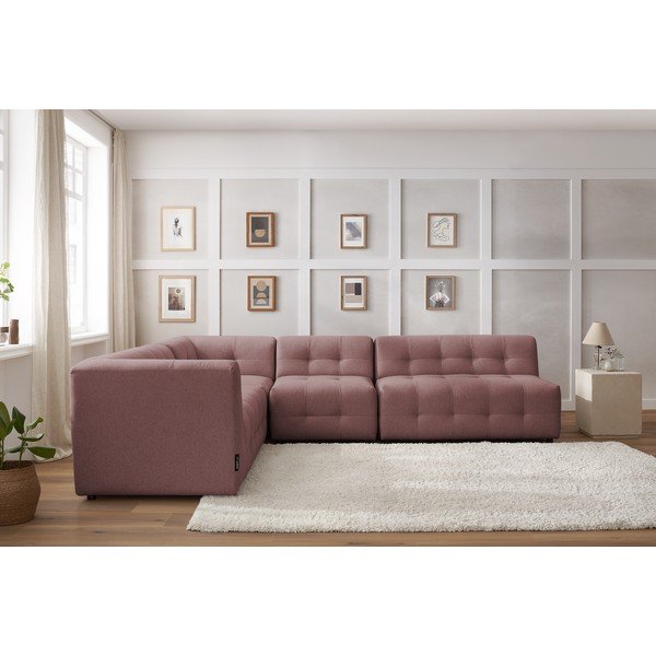 Sötét rózsaszín sarokkanapé (bal oldali) Kleber - Bobochic Paris-image-1