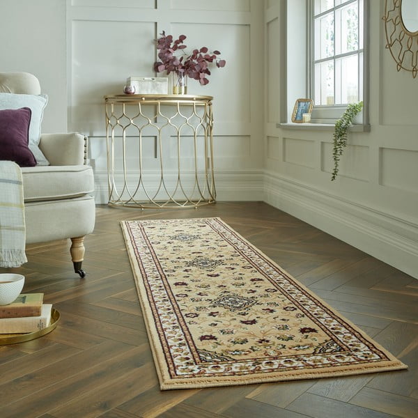 Bézs futószőnyeg 60x230 cm Sherborne – Flair Rugs-image-1