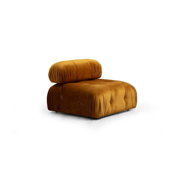 Mustársárga bársony kanapé modul (középső rész) Bubble – Artie