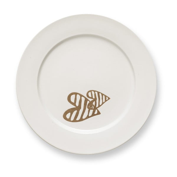 Batticuore fehér agyagkerámia tányér - Brandani