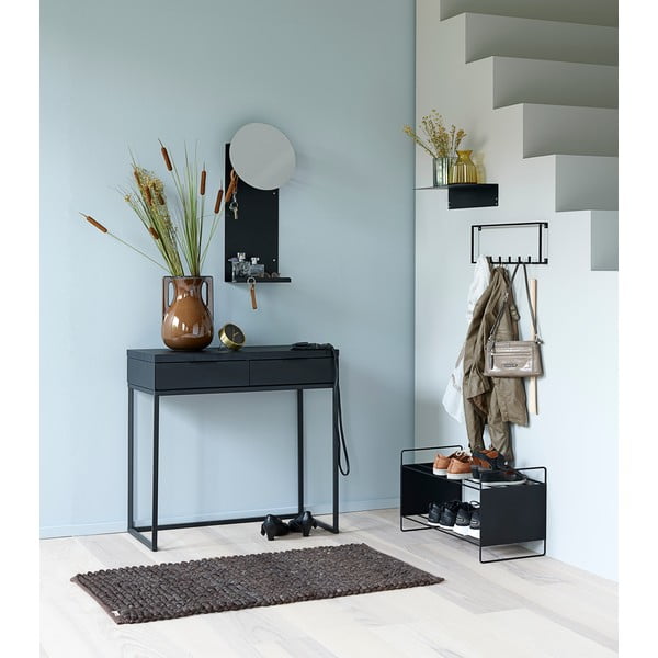 Fekete fém polc készlet 2 db-os 40 cm Joy – Canett-image-1