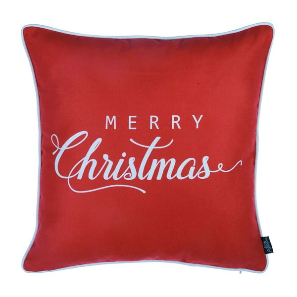 Honey Merry Christmas piros párnahuzat karácsonyi motívummal, 45 x 45 cm - Mike & Co. NEW YORK
