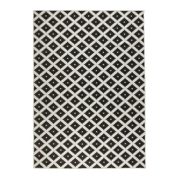 Nizza fekete-krémszínű kétoldalas kültéri szőnyeg, 200 x 290 cm - Bougari