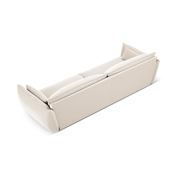 Bézs bársony kanapé 248 cm Vanda – Mazzini Sofas-image-3