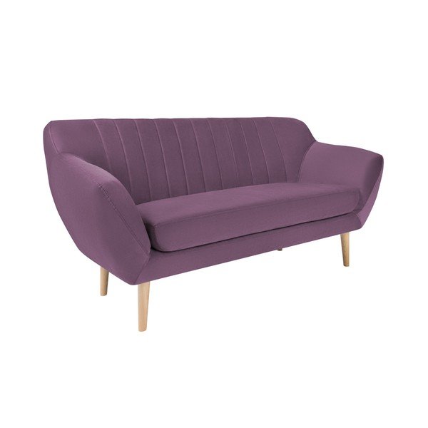 Sardaigne lila bársony kanapé, 158 cm - Mazzini Sofas-image-1