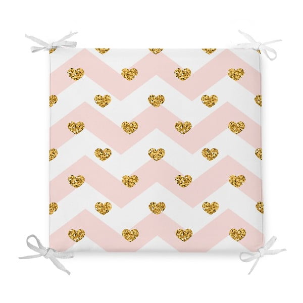 Pastel Hearts pamutkeverék székpárna, 42 x 42 cm - Minimalist Cushion Covers
