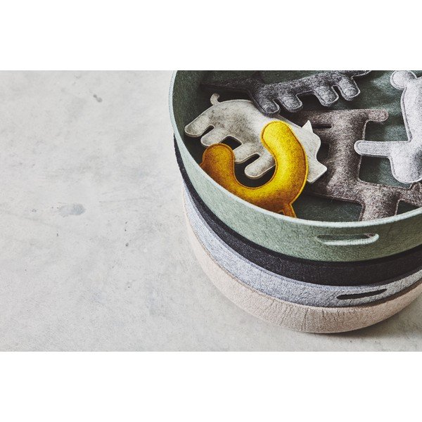 Textil tárolókosár ø 46x12 cm Cesto Black – MiaCara-image-2