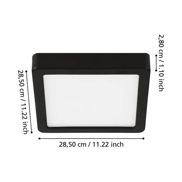 Fekete LED mennyezeti lámpa 28,5x28,5 cm FUEVA 5 – EGLO-image-2