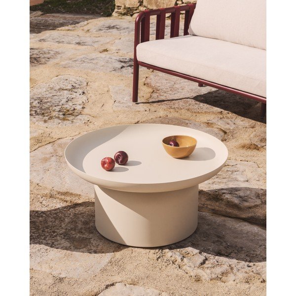 Fém kerek kerti dohányzóasztal ø 70 cm Arcola – Kave Home-image-1