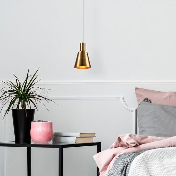 Fekete-aranyszínű függőlámpa ø 14 cm Kem – Opviq lights-image-3