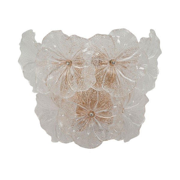 Aranyszínű üveg fali lámpa Ibiscus – Mauro Ferretti