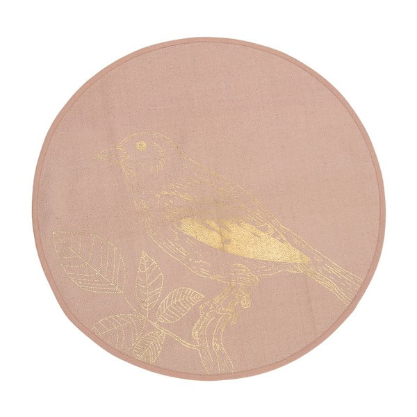 Birdie rózsaszín pamut szőnyeg, ⌀ 90 cm - Bloomingville