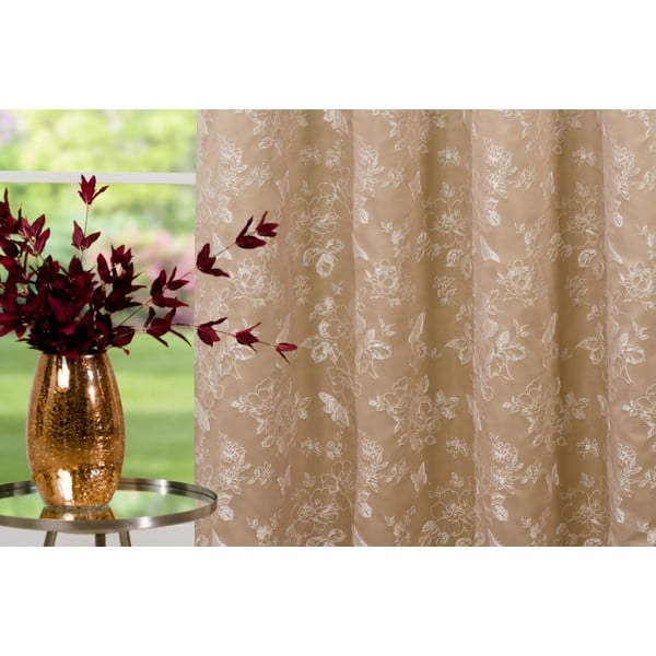 Bézs függöny 135x260 cm Lillies – Mendola Fabrics