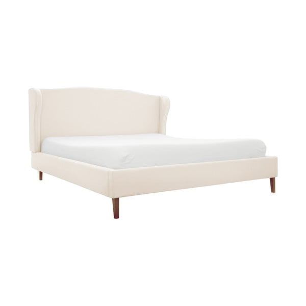 Windsor krémszínű ágy természetes lábakkal, 180 x 200 cm - Vivonita