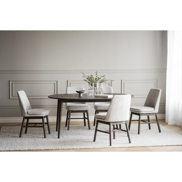 Sötétbarna tölgyfa bővíthető étkezőasztal 105x170 cm Tyler – Rowico-image-1